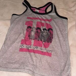 One Direction Tank Top Pink and Gray